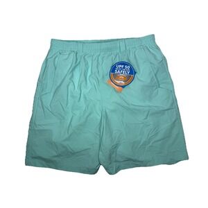 NWT Columbia PFG Mens Small Teal UPF 50‎ Omni Shade Water Shorts 8" Inseam